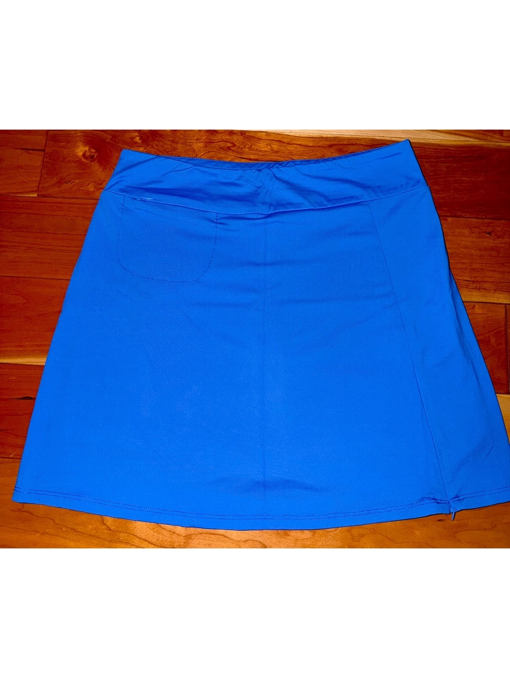 Lulu B Blue Nylon Spandex Active Skort with Built-In Shorts, Size Small